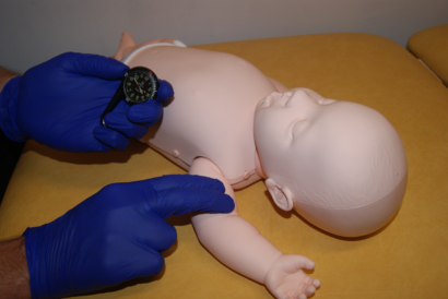 Brayden Baby Pro taking its brachial pulse