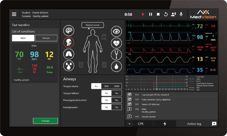 Monitor with Instructor Tablet